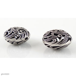 "Zamak" Filigree Beads: Pack of 2