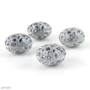 "Zamak" Filigree Beads: Pack of 4