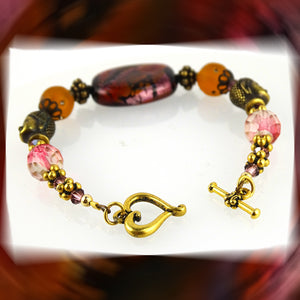 Buddha Bracelet with Handmade Focal Bead