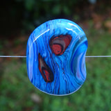 Handmade Glass Focal Bead: Fire & Water