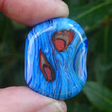 Handmade Glass Focal Bead: Fire & Water