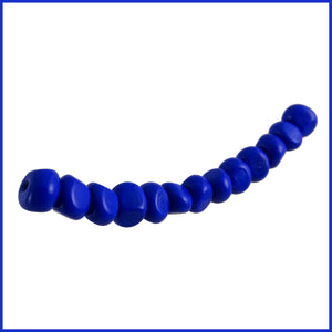 Handmade Glass Bead Set: 13 Lampwork Beads (Lapis Nuggets)