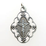 Silver Plated Brass Charm: Crucifix