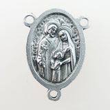 Silver Plated Brass Charm: Rosary Centerpiece