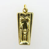 Gold Plated Brass Charm: The Holy Family