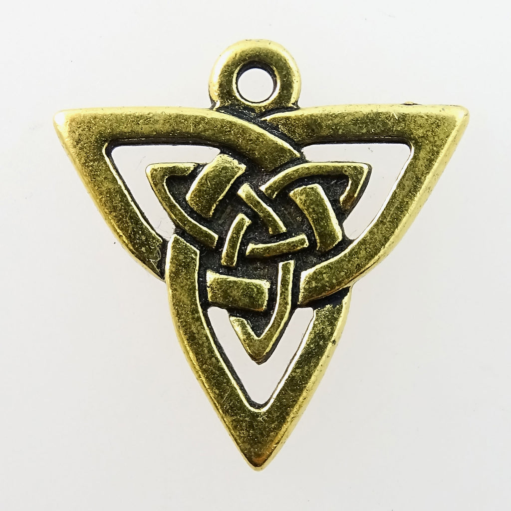 Gold Plated Pewter Charm: Celtic Knot