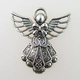 Silver Plated Zinc Alloy Angel Pendant