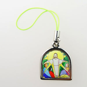 Rhodium/Enamel Charm: Preaching Jesus