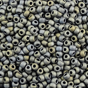 Miyuki Seed Bead 8/0: Metallic Matte Silver Gray (10 Grams)