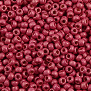 Miyuki Seed Bead 8/0: Duracoat Galvanized Matte Hot Pink (10 Grams)