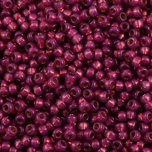 Miyuki Seed Bead 8/0: Duracoat Silver Lined Dyed Peony Pink (10 Grams)