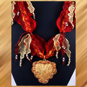 Renaissance Dream: Braided Necklace with Egyptian Pendant