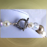 Vintage-Style Necklace: Swarovski w/ Baroque Glass Pearls