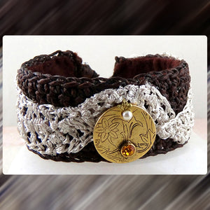 Hand-Crocheted Cuff Bracelet