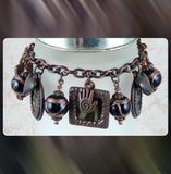 Antique Copper Charm Bracelet