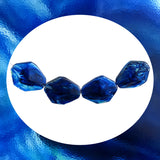 Italian Resin Beads: Set Of 4 Dark Blue