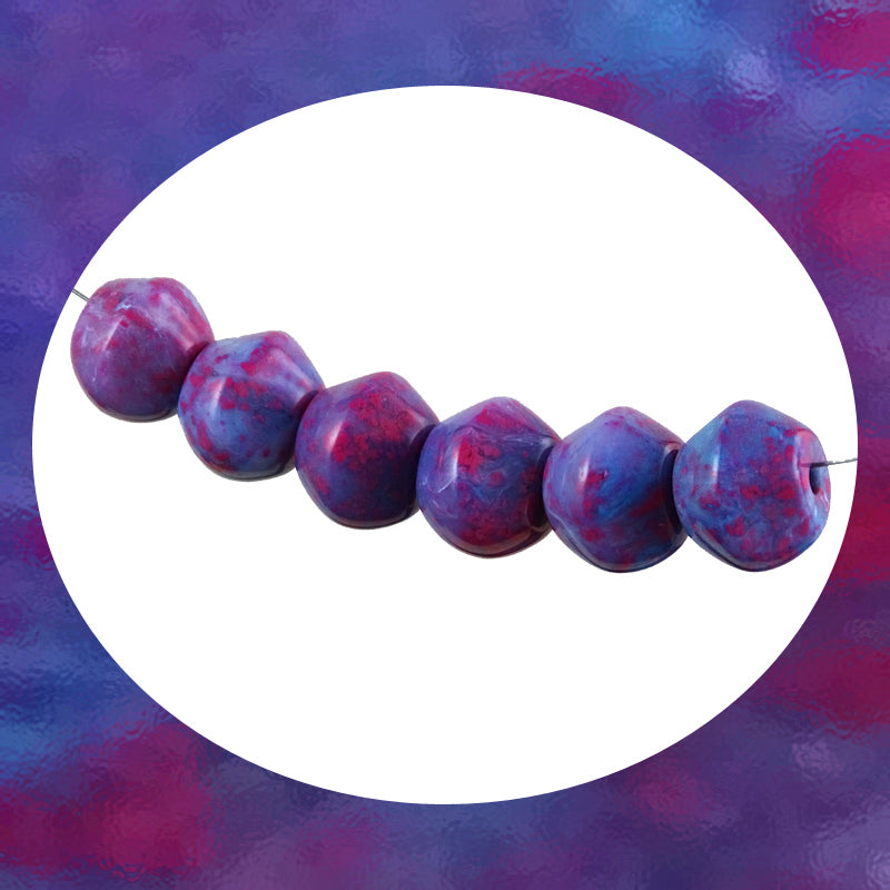 Italian Resin Beads: Set Of 6