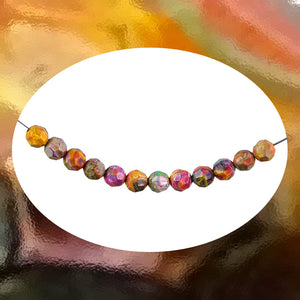 Glittery Round Italian Resin Beads, 16mm, 8pc.