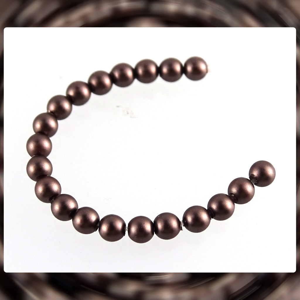 Swarovski Crystal Pearls: 3mm / Brown Velvet / Bag of 20 Pieces (5810)