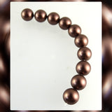 Swarovski Crystal Pearls: 8mm / Brown Velvet / Bag of 10 Pieces (5810)