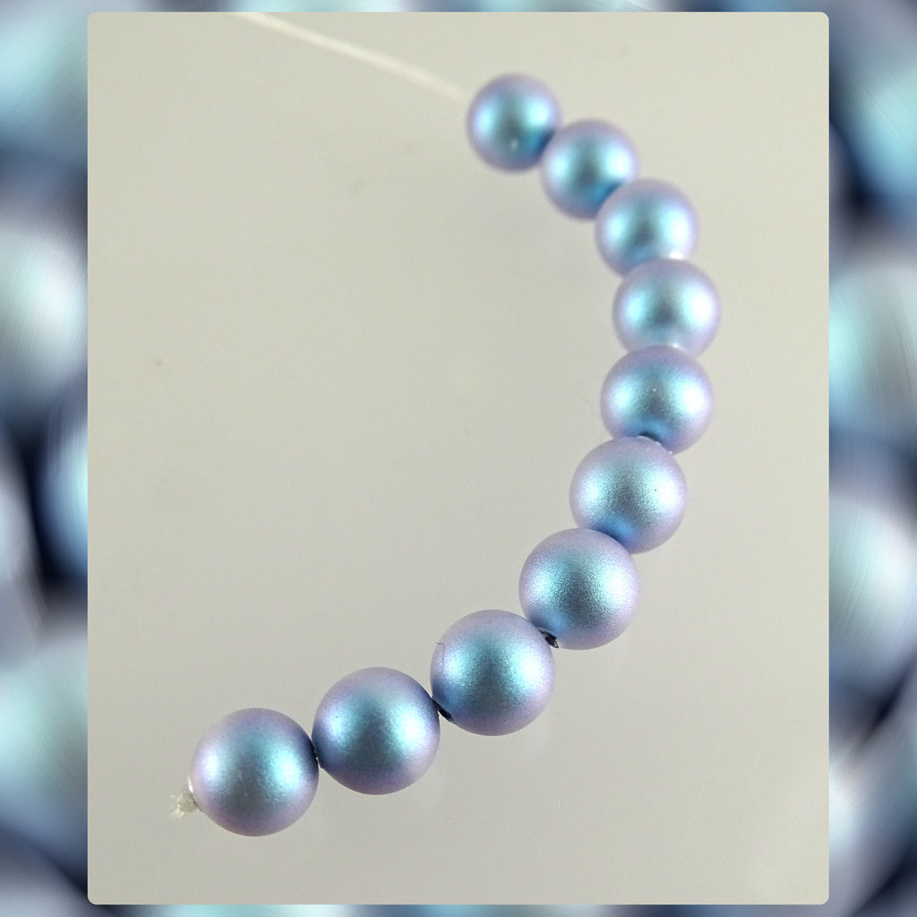 Swarovski Crystal Pearls: 6mm / Iris. Light Blue / Bag of 10 Pieces (5810)