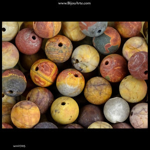 Semi-Precious Stones: Matte Picasso Jasper (Pack of 10)