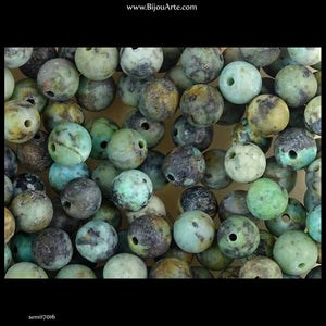 Semi-Precious Stones: Matte African Turquoise (Pack of 10)