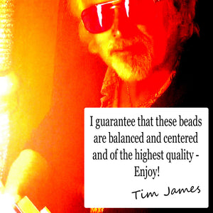 Handmade Glass Lampwork 5-Bead Set: Cantaloupe!