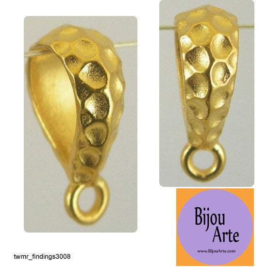 Jewelry Design Bail: Lead Free Gold-Plated Pewter