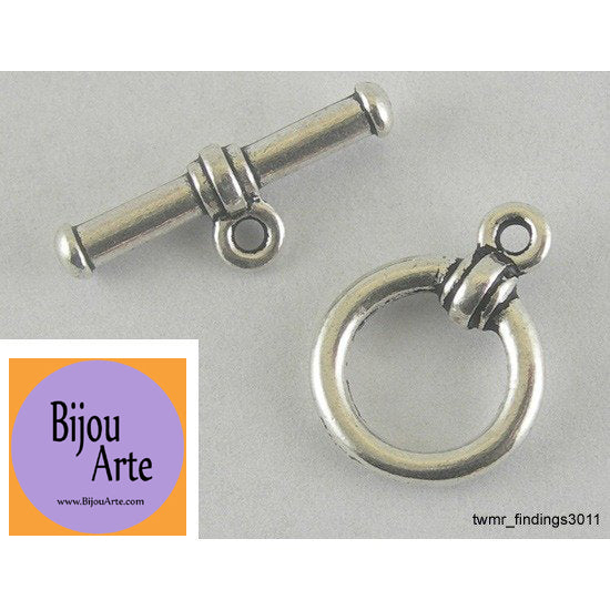 Silver-Plated Pewter Toggle Clasp (Lead Free)