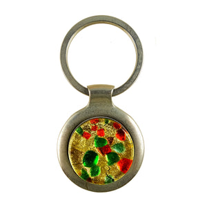 Venetian Key Ring w/ Glass Pendant: Handmade In Murano