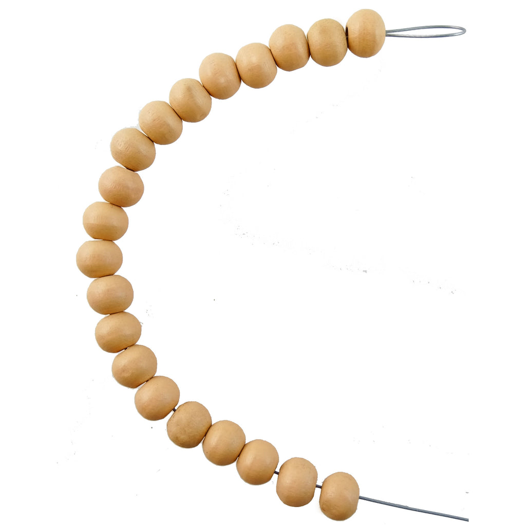 Round Wooden Beads, Tan