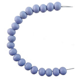 Round Wooden Beads, Lavender/Blue