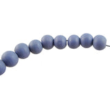 Round Wooden Beads, Lavender/Blue